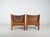French Armchairs in Olive Wood and Saddle Leather, 1970s, Set of 2 For Sale - Image 6 of 16