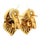 Gold 1980s Bulgari Puffy Gancio Link 18k Yellow Gold Earrings, Pair For Sale - Image 8 of 11