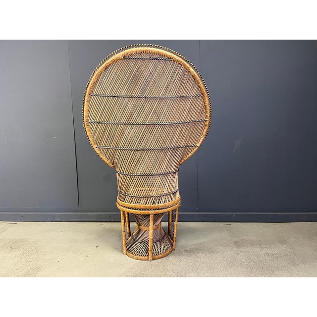 Vintage Wicker Peacock Chair, 1970s For Sale - Image 9 of 17