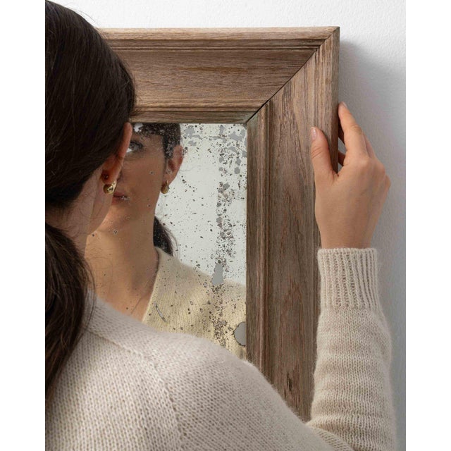 A mirror whose natural weathered oak frame, rectangular gives it real character at first glance. Originating in France...