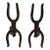 1950s Iron Horseshoe Andirons - A Pair For Sale - Image 10 of 10
