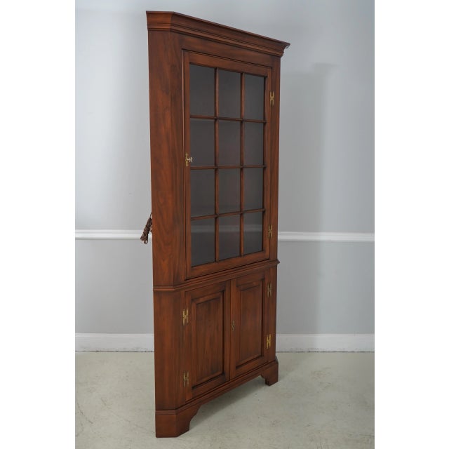Age: C.1970 Details: Finish No. 24 Cherry High Quality Construction Raised Panel Doors Individual Pane Glass Doors Key...