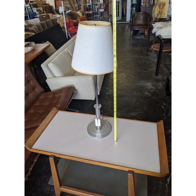 Vintage Midcentury Danish Jens Risom Teak Glass Bar Cart For Sale - Image 10 of 10