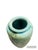 Japanese Green Popcorn Pebbled Ceramic Vase For Sale - Image 4 of 6