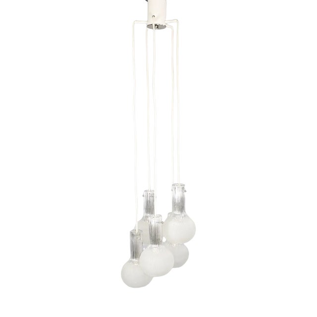 5-Light Battuto Effect Cascade Ceiling Lamp from Limburg, 1970s For Sale
