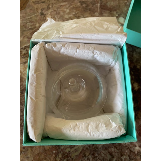 Late 20th Century Tiffany & Co Vintage Crystal Apple Candy Dish in Original Box For Sale - Image 5 of 9