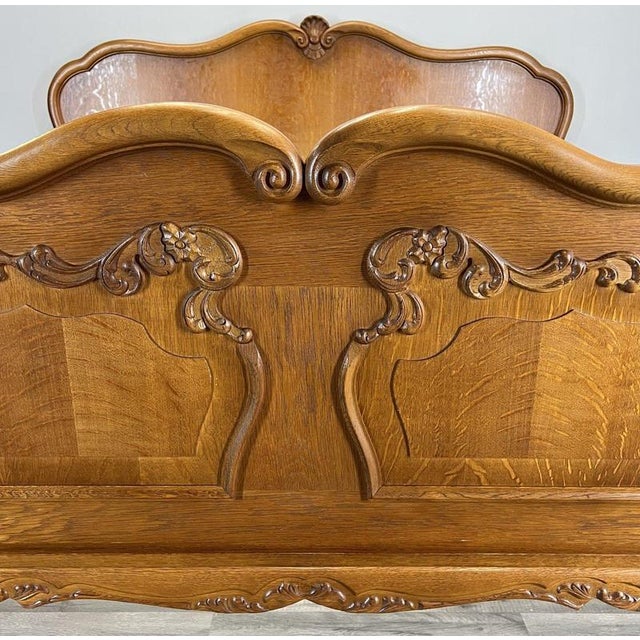 Vintage French Louis XVI Double Bed Frame with Bedside Tables For Sale - Image 4 of 14