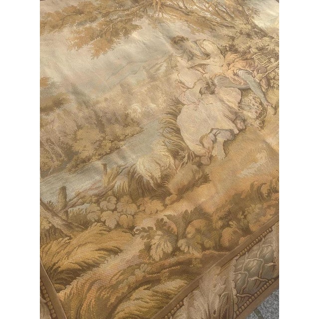 Mid-Century Aubusson French Jacquard Tapestry., 1970s For Sale - Image 9 of 18