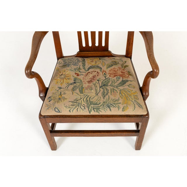 Wood Large 18th Century English George III Mahogany Armchairs, Set of 2 For Sale - Image 7 of 11