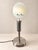 Contemporary Adjustable Frosted Glass Disc Table Lamp, France, 1990s For Sale - Image 3 of 8