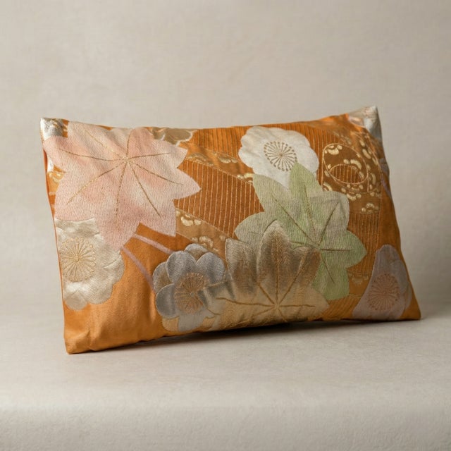 Early 21st Century Japanese Ceremonial Silk Lumbar Cushion by Renaras For Sale - Image 5 of 5