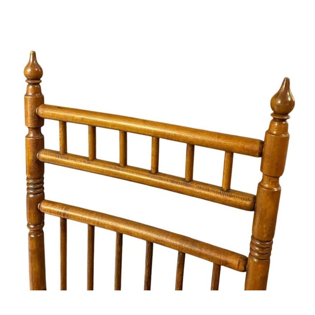 Antique Ladder-Back or Spindle-Back Rocking Chair For Sale - Image 10 of 10