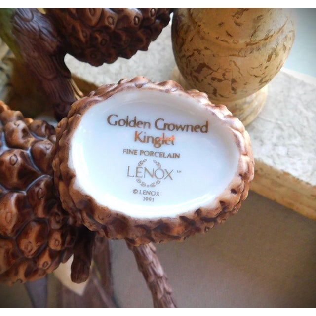 1990s Vintage Lenox Ceramic Porcelain Golden Crown Kinglet For Sale - Image 5 of 10