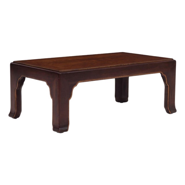 John Stuart Coffee Table With Geometric Veneered Top, C. 1960s For Sale