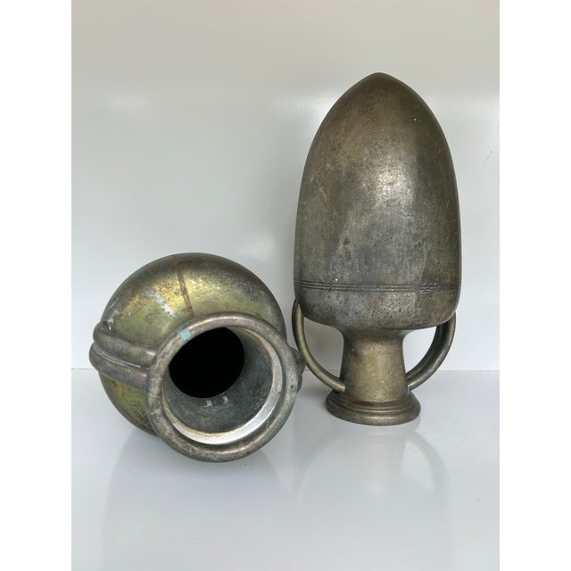 Pair of stunning, large amphorae attributed to WMF around the earlier part of the 20th century, silver plating. Art Deco...