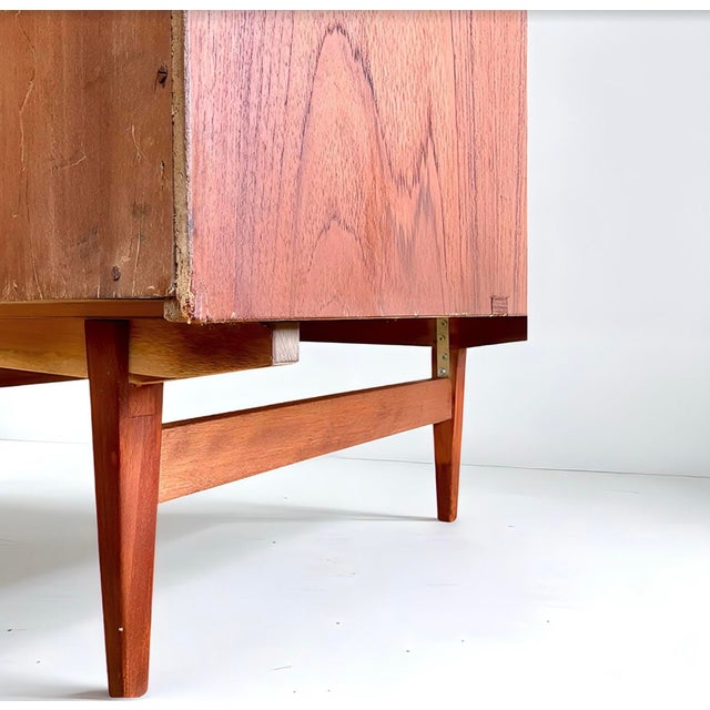 Small Mid-Century Scandinavian Modern Wardrobe in Teak Veneer, 1960s For Sale - Image 12 of 17