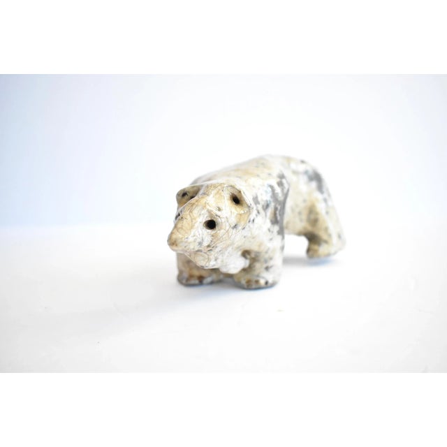 Enamel and Metal Polar Bear Sculpture For Sale - Image 4 of 11