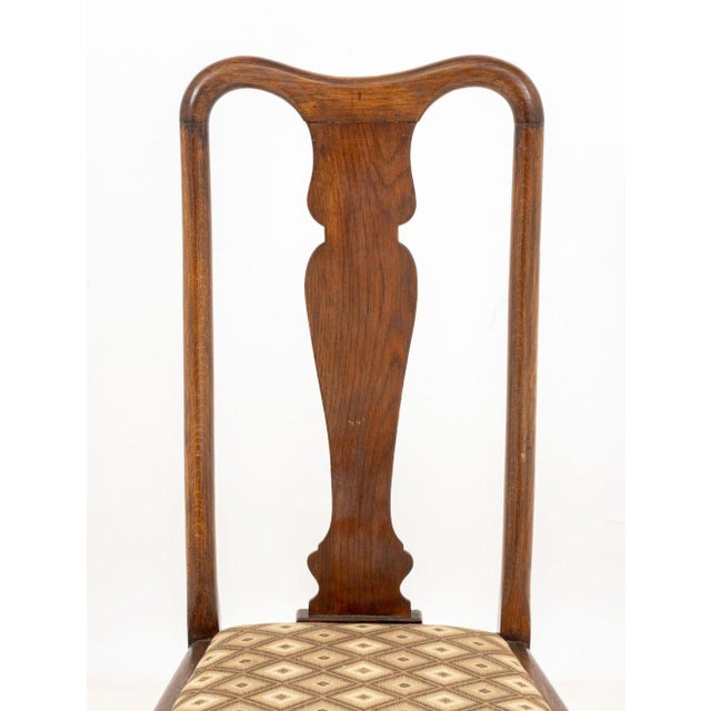 Queen Anne Queen Anne Style Walnut Dining Chairs, 8 For Sale - Image 3 of 8