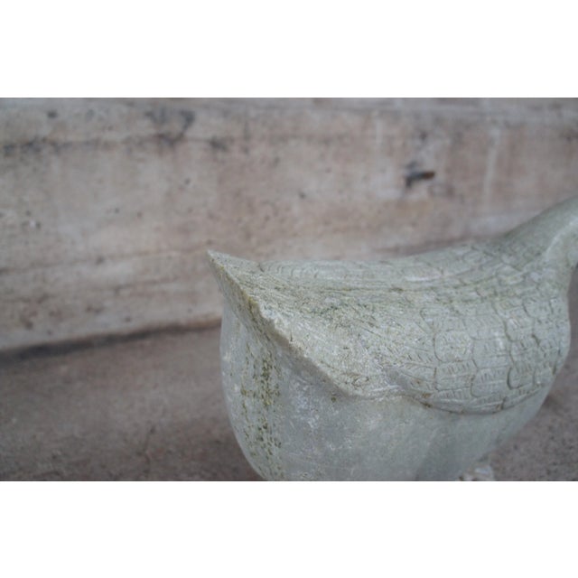 White Antique Italian Carved Stone Bird Garden Sculpture For Sale - Image 8 of 10