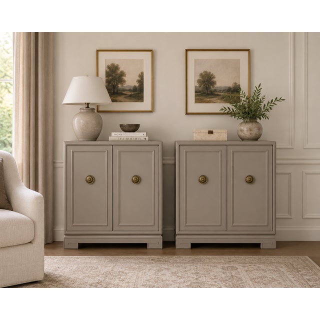 Mid 20th Century Mid-Century Modern James Mont Greek Key Inspired Chests Commodes Cabinets - Pair For Sale - Image 5 of 10