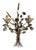 Italian Hand-Painted Tole Floral Bouquet Wall Sconce, 1940s For Sale