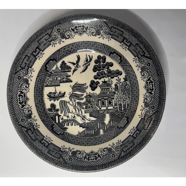 Late 20th Century Churchill “Midnight Willow” Black Transferware Bowls ...