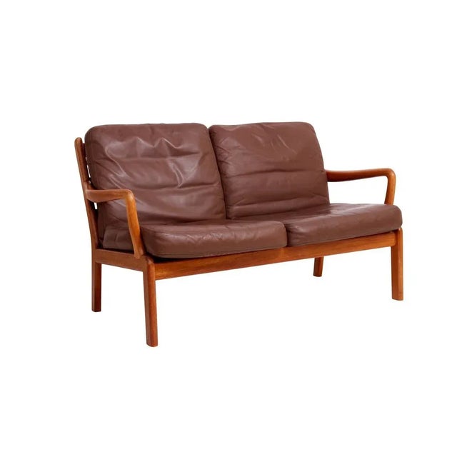Leather Couch by Larsen Olson & Son., 1960s For Sale - Image 12 of 12