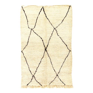 Vintage Hand Knotted Moroccon Rug For Sale