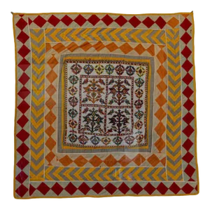 Vintage Gujarat Saurashta Ethnic Beaded Textile India Framed