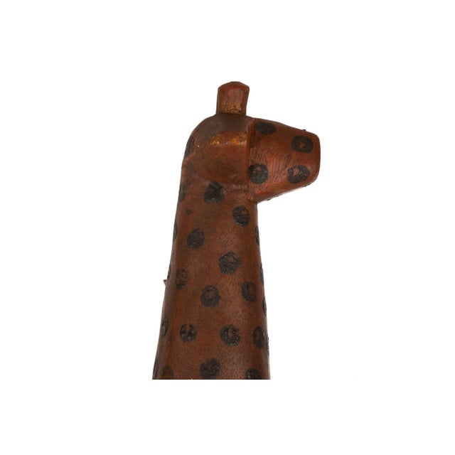 Rare American Folk Art Painted Carved Giraffe Sculpture, Pennsylvania Ca. 1850 For Sale - Image 12 of 18