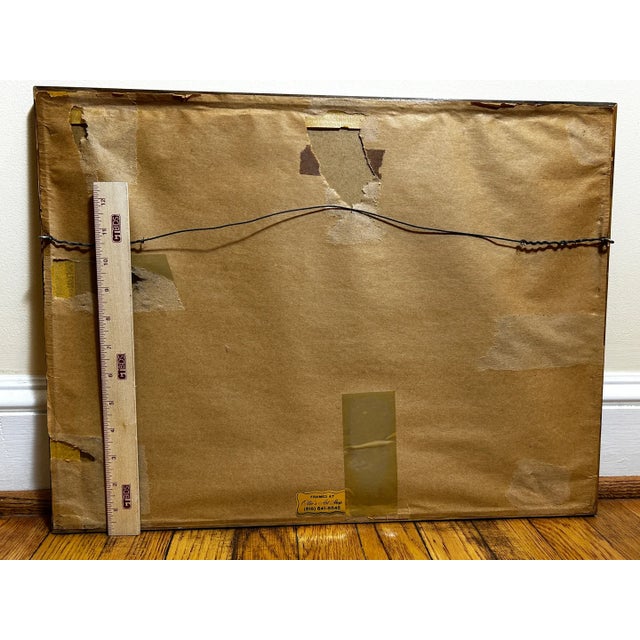 Pair of Kiyoshi Saito Mid-Century Japanese Woodblock Prints - Plowing the Field & Pagoda, Framed For Sale - Image 13 of 14