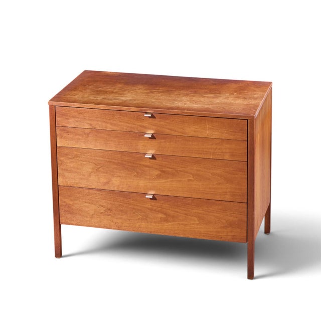 Florence Knoll for Knoll Mid Century Walnut Chest of Drawers Dresser - Pair For Sale - Image 9 of 10