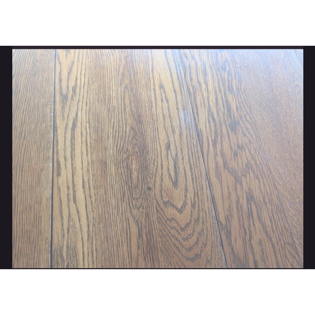 Late 19th Century Early American Solid Oak Banquet Dining Table With Fluted Legs on Casters For Sale - Image 14 of 18
