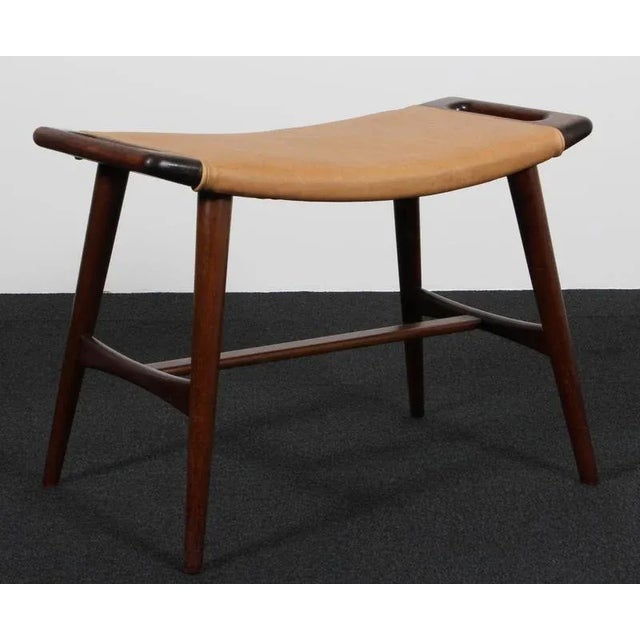 Hans wegner, teak stained piano stool, model ap-30, made by a p stolen, 1950s wegner designed this stool as a variation of...