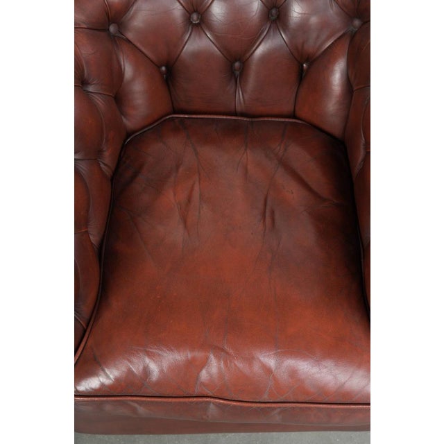 Chesterfield Club Chair in Cowhide For Sale - Image 6 of 15