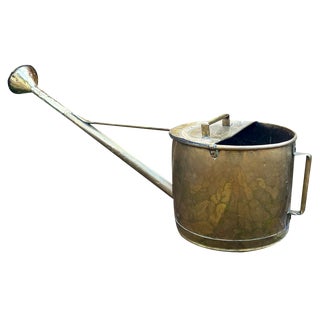Large Brass Garden Watering Can, 1930s For Sale