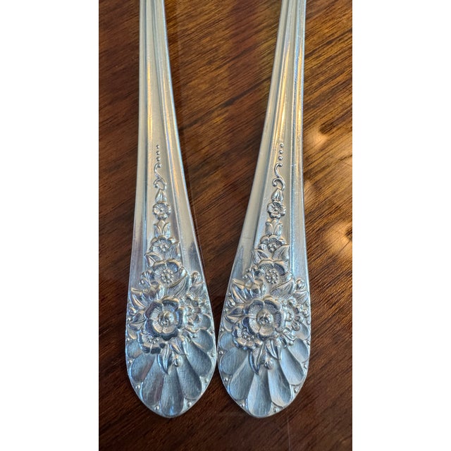 Jubilee Silverplate, International Silver 1953, Wm Rogers MFG Co Meat Fork & Serving Spoon For Sale - Image 9 of 9