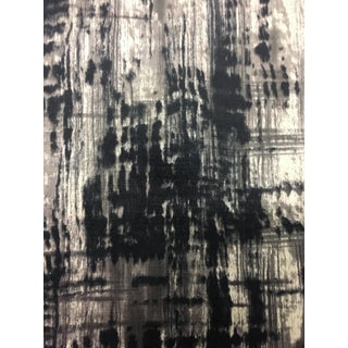 Romo Jackson Charcoal Abstract Brushstroke Velvet Upholstery Fabric - Sold by the Yard For Sale