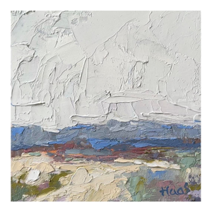 Textured Desertscape – Impasto Palette Knife Oil Painting by L Haas