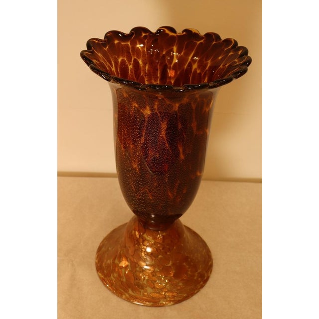 Brown and Gold Spotted Murano Glass Vase from Nor Glass, 1960s For Sale - Image 12 of 18