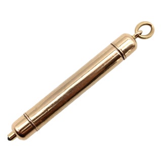 Late 19th Century Victorian 14k Gold Telescoping Mechanical Pencil For Sale