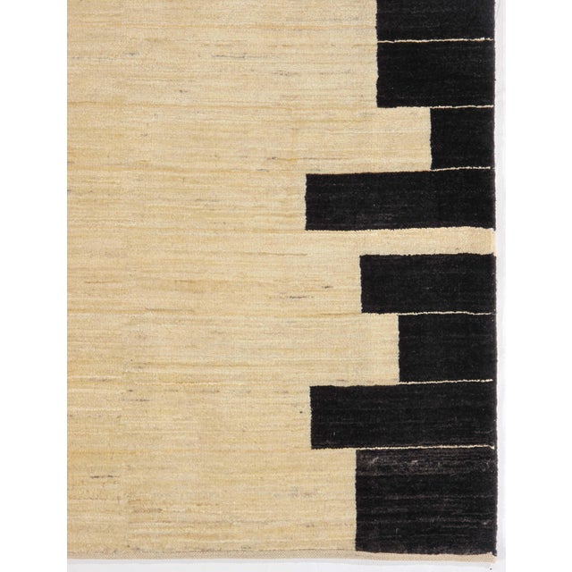 Contemporary 1980s Modern Hand-Knotted Persian Gabbeh Wool Rug 5'8" X 7'11" For Sale - Image 3 of 5