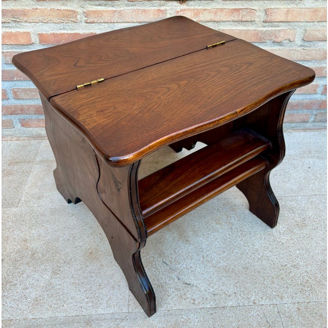 Wood Spanish Wood Library Step Chair, Mid 20th Century For Sale - Image 7 of 17