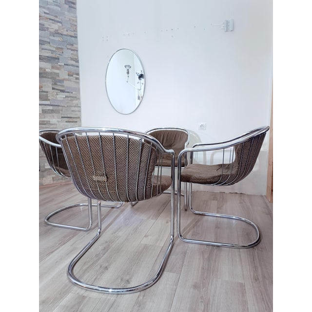 Series S Cantilever Chairs by Gastone Rinaldi for Rima, 1970s, Set of 4 For Sale - Image 3 of 15