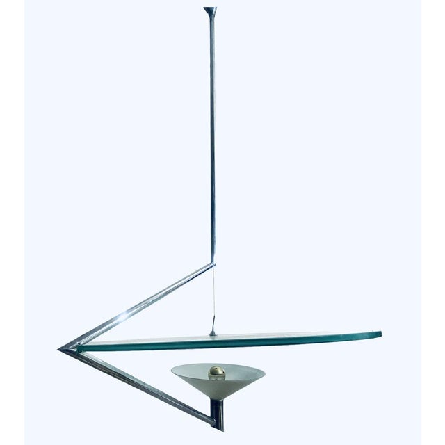 Fontana Arte Italian Glass and Metal Kron Candlestick Olympia by Daniela Puppa for Fontana Arte, 1970s For Sale - Image 4 of 18