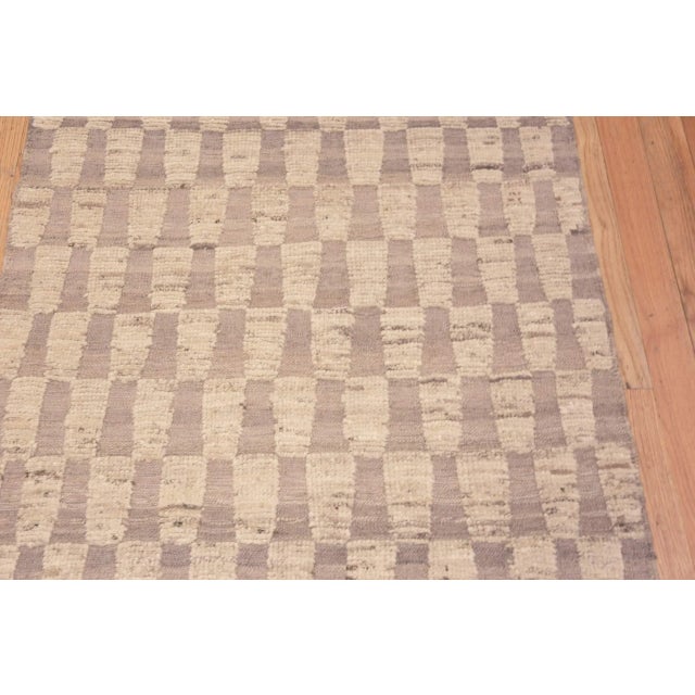 Beige Nazmiyal Collection Modern Runner Rug For Sale - Image 8 of 8