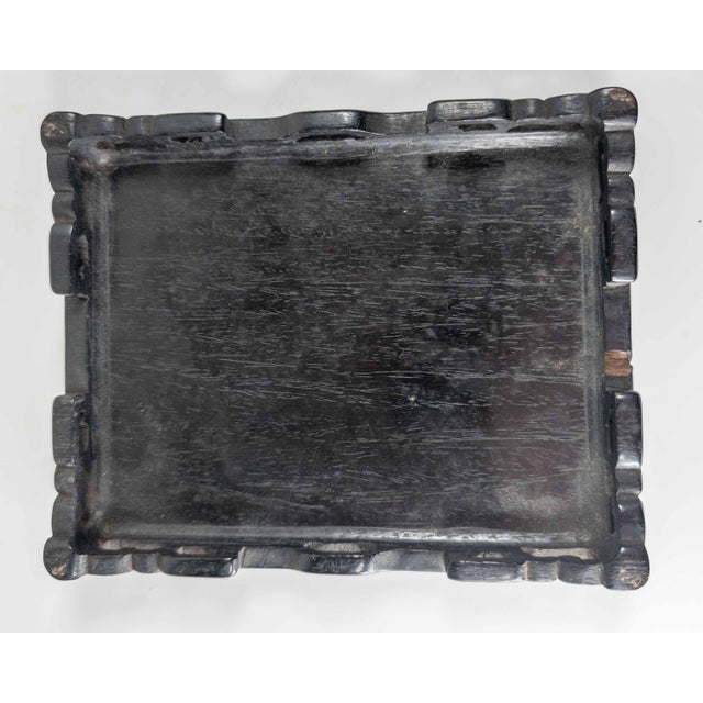 19th Century Chinese Carved Hardwood Display Stand Base in Hongmu or Zitan For Sale - Image 9 of 11