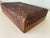 Antique Anglo-Indian Kashmir Hand-Carved Wood Jewelry Box Velvet Lined 1920s For Sale - Image 10 of 18