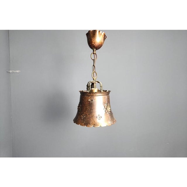 Brutalist Copper Pendant Light, 1970s For Sale - Image 6 of 15