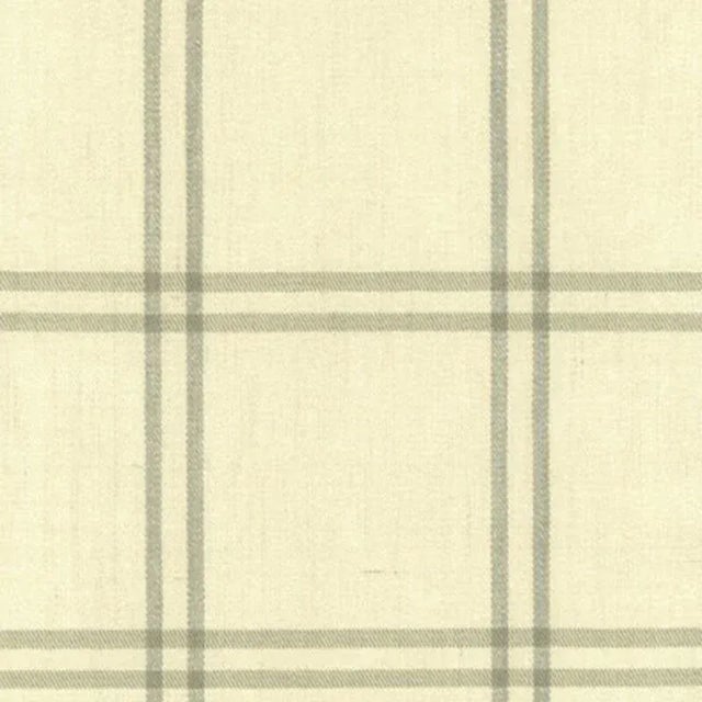 Sample - Schumacher Luberon Plaid Fabric in Haze For Sale